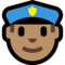 Police Officer - Medium emoji on Microsoft